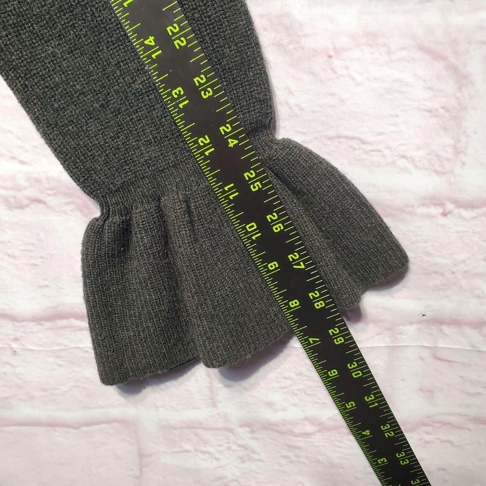 Banana Republic Sweater Womens Small Green Ruffle Sleeve Merino Wool Blend Knit - Picture 9 of 12
